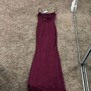 Windsor burgundy Slip Maxi Dress Spaghetti Strap
